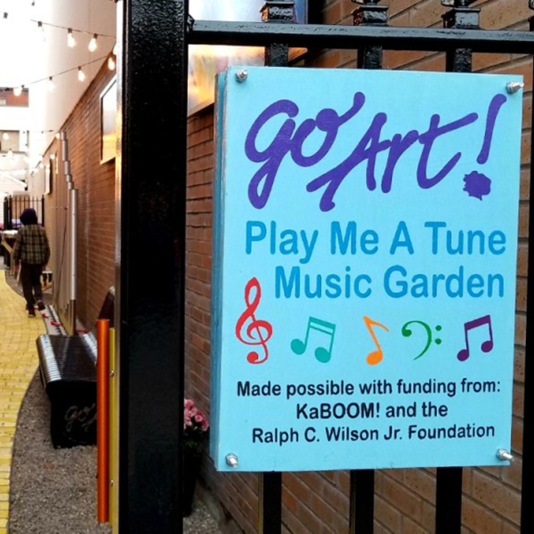 Vibrant Musical Alleyway Opens Thanks To KaBOOM! Grant - Genesee County New York 