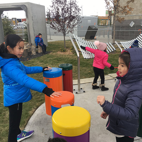 Outdoor Learning Grounds For Buffalo Rubbing Stone School, Calgary, Canada